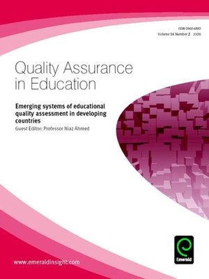 cover image of Quality Assurance in Education, Volume 16, Issue 2